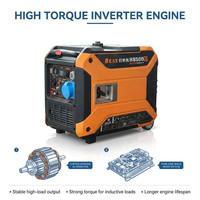 Generador de Gasolina con Inversor de 6.5kW, Generador Digital Silencioso de 6500W, Generador Portátil de Gasolina, Fuente de Energía de Respaldo para Emergencias en el Hogar