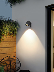 Lampe murale extérieure super lumineuse LED en alliage d'aluminium, étanche, 3500K blanc chaud, angle de faisceau de 20 degrés, lumière de jardin murale - Product Image 4