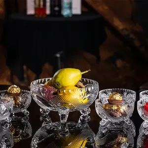 DELI Luxus Vintage Obst Snacks Vakuum Dekorative Glas kleine Candy Jar Set