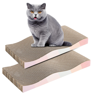 Planche à gratter pour chat en carton ondulé en forme de S, résistante aux rayures et à l'usure, 0,3 kg, pour usage intérieur - Product Image 6