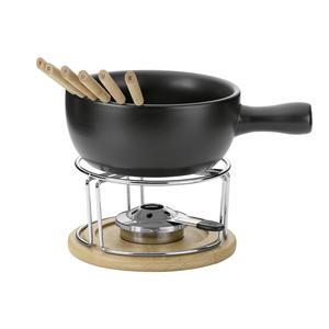 Ensemble de fondue au fromage Kela Natura, 10 pièces, casserole en céramique de 20 cm avec support et ustensiles - Product Image 1