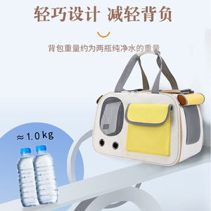 BOLUJIE Pet <b>Carrier</b> <b>Soft</b>-Sided Transparent Window For <b>Cats</b> And Dogs 5-7kg Handheld Ventilated Breathable Travel Bag - Product Image 5