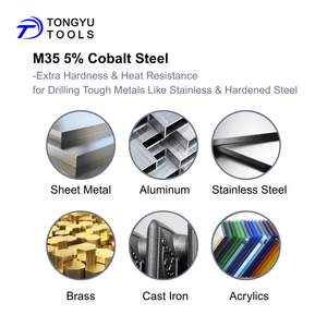 25 ، 1-13 ، طقم الكوبالت ، HSS Co DIN338 ، قطع متري من الفولاذ المقاوم للصدأ معدن صلب في صندوق - Product Image 2