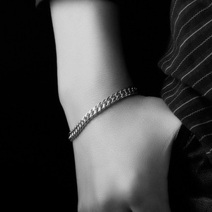Hip Hop Schmuck Sterling Silber verstellbare Männer Cuban Link Chain Armband