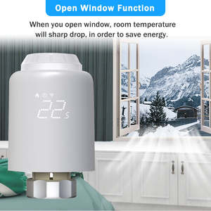 TYSH Tuya Wifi Zigbee Thermostat <span class=keywords><strong>de</strong></span> radiateur intelligent, vanne <span class=keywords><strong>de</strong></span> régulation <span class=keywords><strong>de</strong></span> température, contrôleur TRV compatible avec Google Home et Alexa - Product Image 6