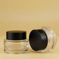 Flacon pulvérisateur en verre transparent Chenlan 30ml 50ml 120ml 150ml avec buse à fine brume pour huile essentielle, parfum, cosmétique, rechargeable en plastique 50g