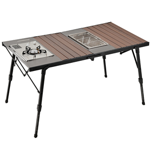 Hispeed BBQ Garden Outdoor Picnic Adjustable Aluminum Lightweight IGT Portable Camping <strong>Foldable</strong> <strong>Table</strong> - Product Image 5