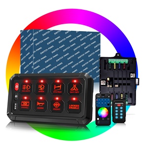Panneau de commande RGB 8 voies 12V 24V avec télécommande et contrôle par application, interrupteurs de circuit LED tout-terrain <span class=keywords><strong>pour</strong></span> camping-car, SUV, VTT, UTV, camion - Product Image 1