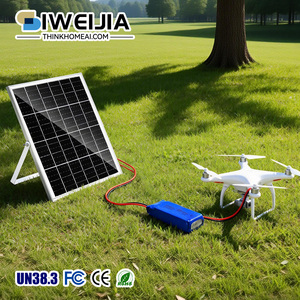 โซลาร์ 18650 3.7V 1200mAh แบตเตอรี่ลิเธียมไอออน 15W 12V แบตเตอรี่ชาร์จพลังงานแสงอาทิตย์สำหรับอีไบค์ RC ยานพาหนะโดรน - Product Image 1