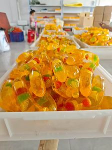 Maltose Fruit Jelly Candy Banana Shape Real Fruit Pieces Gummy Snacks for Kids Party Individual Packaging - Product Image 2