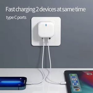 PD Charger Block UK Socket Dual Type C Charger 20W 40W Phone Charger <b>USB</b>-C Power Adapter for Mobile Phone - Product Image 5