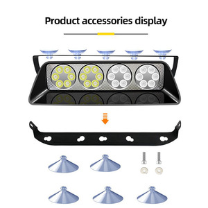 DC12V voiture camion rouge bleu Led stroboscope <span class=keywords><strong>Flash</strong></span> lumière 24SMD ventouse tableau de bord intérieur pare-brise avertissement <span class=keywords><strong>Flash</strong></span> Led lumières S24 - Product Image 5