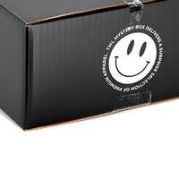 Cajas de Entrega de Cartón Corrugado con Logotipo Negro para Empaque de Ropa de Marca Premium