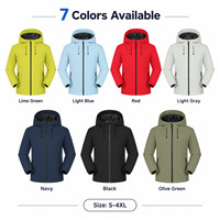 Veste d'extérieur imperméable et coupe-vent à capuche avec logo personnalisé, doublure 150D, fermeture éclair intégrale, vêtements d'équipe d'entreprise, vêtements de travail, OEM ODM