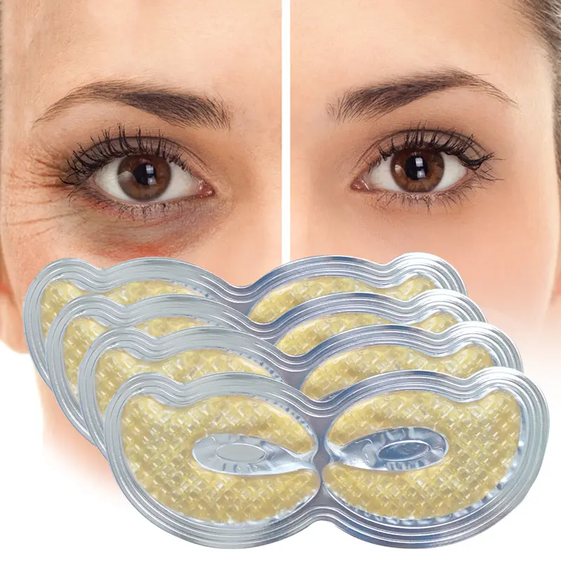 Colágeno cristal ojo máscara Anti-envejecimiento Anti-quitar arrugas ojeras Gel parches para los ojos de cuidado de la piel