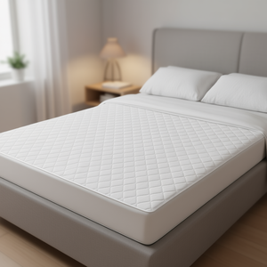 แผ่นรองที่นอนกันน้ำขนาดควีนไซส์ 80 x 60 นิ้ว ป้องกันสารก่อภูมิแพ้ ผ้าคลุมไมโครไฟเบอร์แบบเย็บติดกัน - Product Image 2