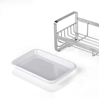 Nouvel Organisateur de Cuisine en Acier Inoxydable sur Pied pour Évier, Égouttoir à Éponges et Plateau de Rangement Multifonctionnel pour Vaisselle et Bols