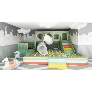 อุปกรณ์สนามเด็กเล่นในร่มแบบแยกส่วนสำหรับเด็กที่มีโครงสร้างแบบขยายได้และการออกแบบการบำรุงรักษาต่ำ - Product Image 1