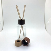 Fourniture d'usine Matériau en bois de bouleau personnalisé Couvercles intelligents Diffuseur de marque OEM sans déversement Couverture en bois de parfum pour bouteille en verre