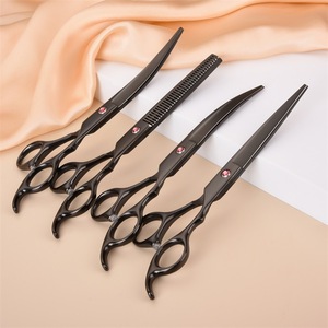 7.0 Inch Thép Không Gỉ Cong Kéo Vật Nuôi Thiết Lập Cong Chuyên Nghiệp <span class=keywords><strong>Pet</strong></span> Chải Chuốt Kéo Cho Chó Mèo - Product Image 4