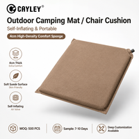 Coussin de camping auto-gonflant de 4 cm d'épaisseur, surface en daim portable, coussin de chaise d'extérieur pour le camping, la randonnée, le pique-nique, les activités de plein air