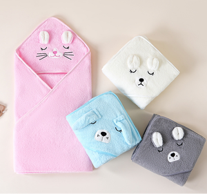 <span class=keywords><strong>Cape</strong></span> à capuche <span class=keywords><strong>brodée</strong></span> motif dessin animé, couverture <span class=keywords><strong>de</strong></span> réception, peignoir et serviette <span class=keywords><strong>de</strong></span> <span class=keywords><strong>bain</strong></span> pour bébé et enfant en velours corail épaissi - Product Image 6