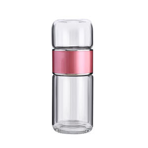 ขวดน้ำแก้วสองชั้น,ขวดชาและน้ำแยกชาแก้วพร้อมที่กรองชา - Product Image 6
