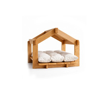 Maison de luxe pour chien d'intérieur, maison pour animaux de compagnie en bois massif, lit pour chien de style scandinave, maison pour chat en bois, mobilier moderne pour animaux de compagnie