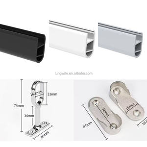 Profilé en aluminium 6063 pour tringle de placard LED, <span class=keywords><strong>rail</strong></span> de suspension robuste pour armoire, canal lumineux à capteur, luminaire linéaire encastré pour armoire - Product Image 3