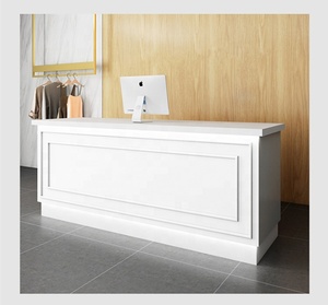 Bàn tiếp tân Spa màu trắng hiện đại Kinh Tế Mdf cho Thẩm Mỹ Viện Văn phòng siêu thị bệnh viện quầy lễ tân sử dụng - Product Image 4