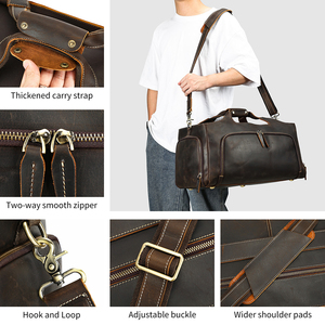 MARRANT man Crazy Horse in vera pelle week-end borsone borsone grande capacità <span class=keywords><strong>bagaglio</strong></span> <span class=keywords><strong>a</strong></span> <span class=keywords><strong>mano</strong></span> in pelle borsa da viaggio uomo - Product Image 5