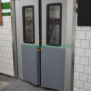 Portes battantes à <span class=keywords><strong>double</strong></span> action en acier inoxydable pour cuisine, restaurant, supermarché, <span class=keywords><strong>porte</strong></span> de circulation à impact - Product Image 3