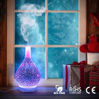 Cible coréenne Arômes Eau Parfum Rafraîchisseur d'air Machine Verre Aroma Diffuseur électrique Parfum enfichable Huile essentielle éclairée 3D