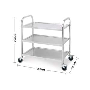 DB 2X Large <b>3</b>-<b>Tier</b> Modern Design Kitchen Dining Food Cart <b>Trolley</b> Utility Size - Product Image 4