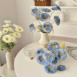 Pavots artificiels en soie, haute simulation, réutilisables, pour décoration de mariage, arrangement de table à la maison, accessoires photo - Product Image 3