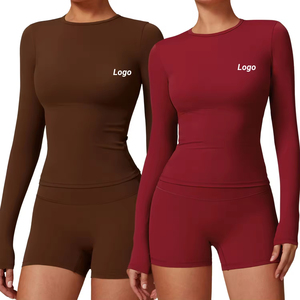 Magliette Invernali a Maniche Lunghe per Yoga, Abbigliamento Fitness ad Alta Resistenza, <span class=keywords><strong>T</strong></span>-<span class=keywords><strong>Shirt</strong></span> da <span class=keywords><strong>Palestra</strong></span>, Maglie per Pilates, Corsa e Sport - Product Image 2