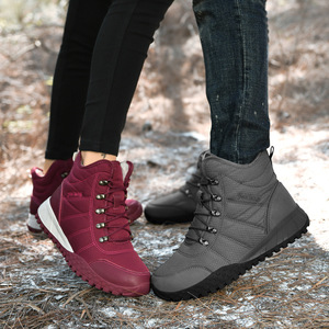 Bottes d'hiver pour hommes, hauteur cheville, imperméables, chaudes, doublées de fourrure, tige synthétique, semelle extérieure en caoutchouc, semelle intermédiaire en EVA, bout rond - Product Image 4