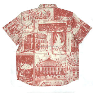 <span class=keywords><strong>Camicia</strong></span> a maglia a maniche corte stampata Casual da uomo per la primavera da viaggio o da spiaggia - Product Image 3