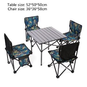 Ensemble de table et chaises pliantes légères et portables pour le camping en plein air avec structure en métal pour pique-nique et repas en plein air - Product Image 3