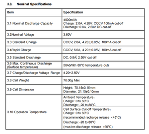 Литиевая цилиндрическая батарея 50A 4000 мАч 40P 21700 3,6 В для фонарика электровелосипед электрический скутер мотоцикл Электроинструмент лазерная указка - Product Image 6