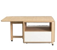 Mobilier de salle à manger moderne ensemble de table de restaurant table de salle à manger rectangulaire extensible pliante en bois avec base en bois
