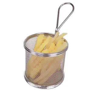 Корзина для картофеля фри, небольшая корзина для жарки картофельных чипсов, ситечко, 304 корзина для картофеля фри из нержавеющей стали