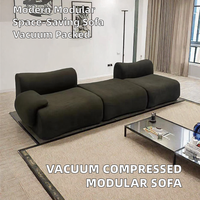 Modernes Modulares Drehbares Dreisitzer-Ecksofa Gepolstert für Hotel- und Wohnzimmernutzung