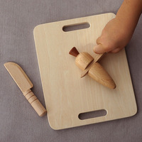 Mini couteau de cuisine en bois, bois de hêtre, couteau en bois pour enfants, artisanat