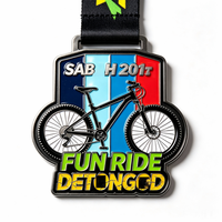 Médaille de cyclisme sportive personnalisée en alliage de zinc pour compétition de vélo, souvenir de course