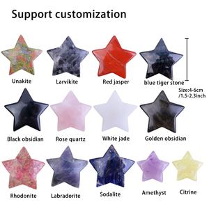 批发天然水晶抛光宝石混合材料星形棕榈石家居装饰 - Product Image 3