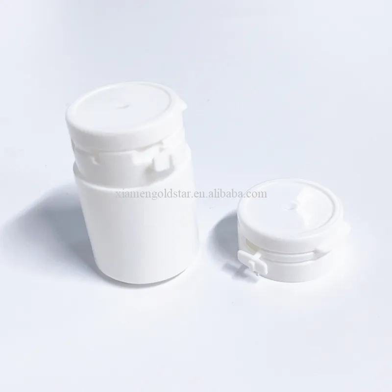 丸型ペットボトルホワイトCRCキャップ医薬品hdpeピルカプセル