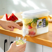 Pichet à eau froide portable de grande capacité 3,5 L avec robinet, distributeur de boissons glacées, ensemble robinet de réfrigérateur