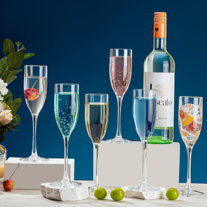 Verres à champagne à pied en plastique <span class=keywords><strong>incassable</strong></span> de 150ml de qualité supérieure Verre à vin mousseux - Product Image 5