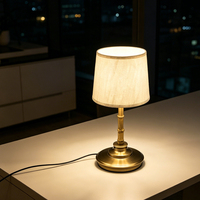 Lampe de table rechargeable à commande tactile vintage, 3000K-6000K, intensité réglable, abat-jour en lin métallique, lampe LED sans fil pour la décoration de la chambre